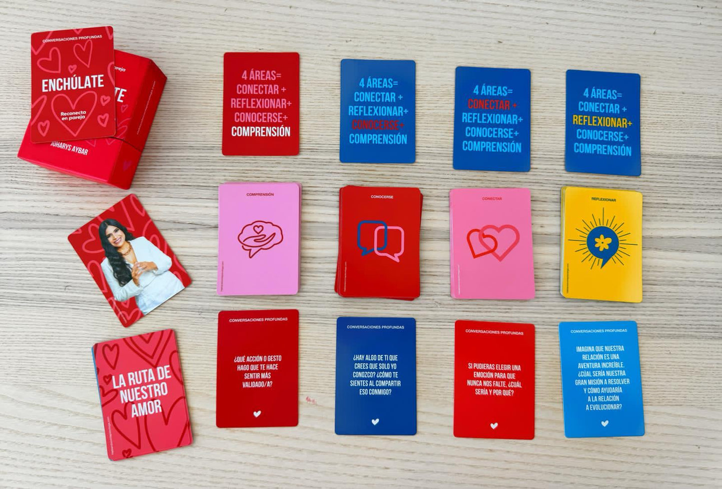 Deck de Cartas - "Enchúlate". Reconecta en pareja. Conversaciones profundas.